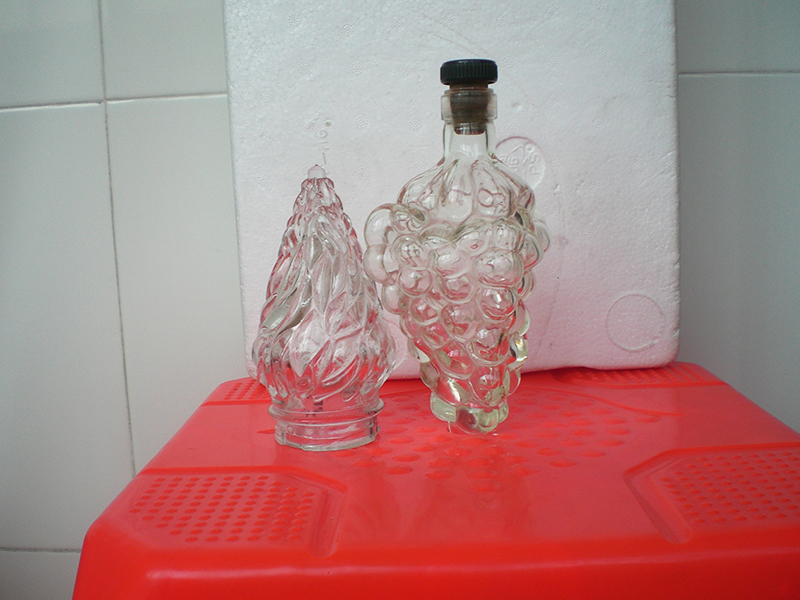 Glass handicrafts - shaped glass bottles